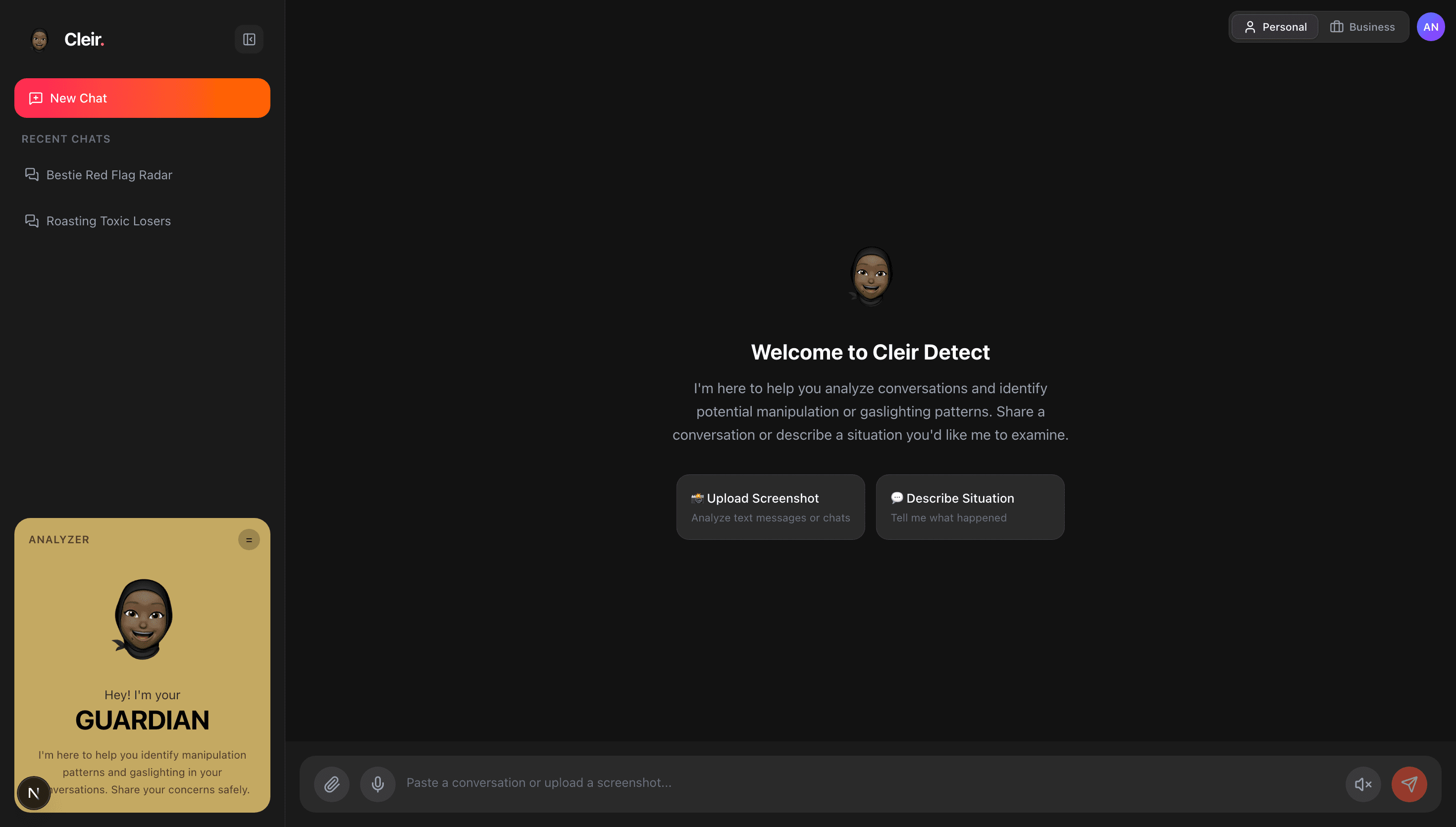 Cleir App Interface